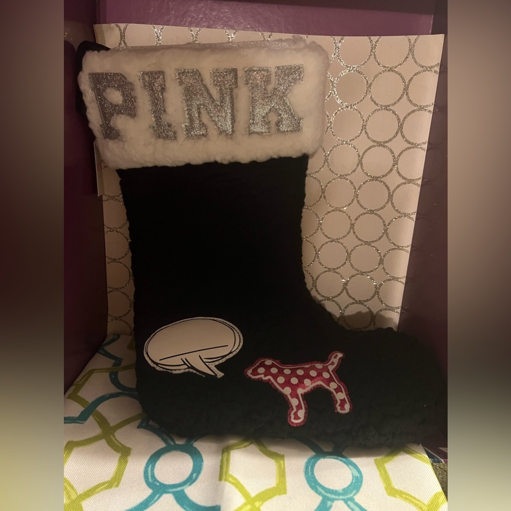 Pink wool stocking